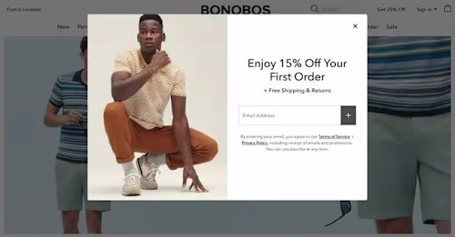 Email marketing / Pop up