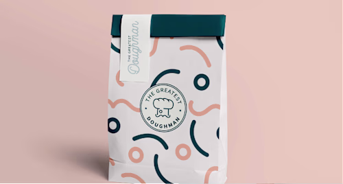 The greatest doughman - minimal & fun bakery branding 