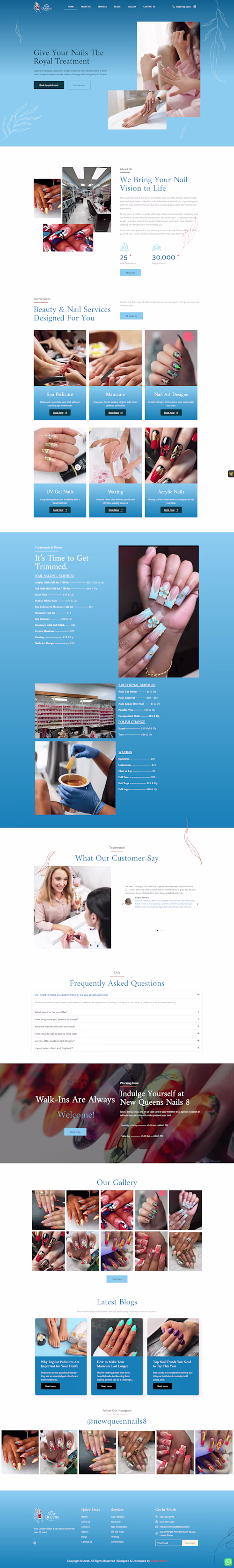 Nail Salon & Beauty Services Website Development