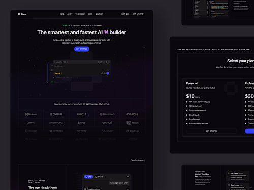 Oqta - AI Builder Landing Page