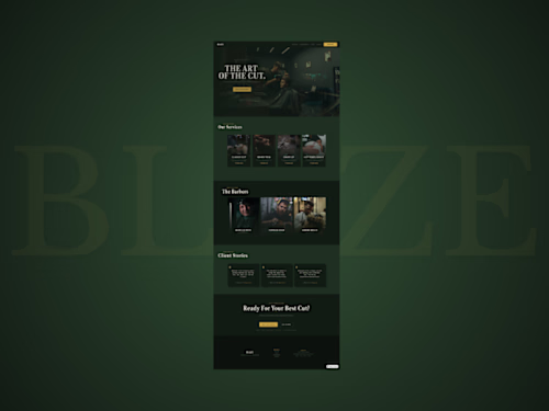 Concept landing page for a