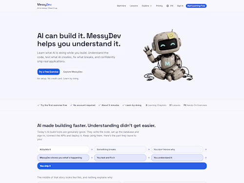 Built MessyDev, a hands-on AI