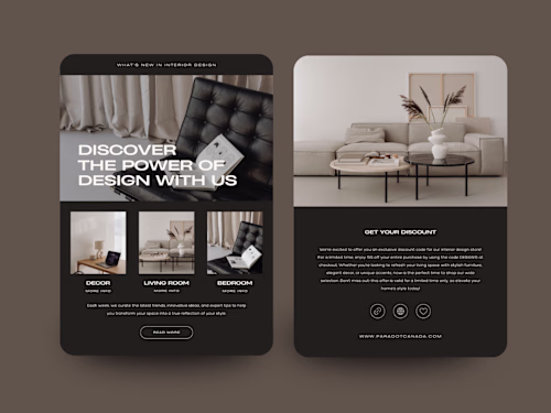 Interior Design Email Campaign for Seasonal Collection