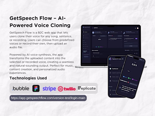 GetSpeech Flow - AI Powered voice Cloning