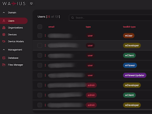 Authentication and IoT platform for Wattius Battery Solutions SL