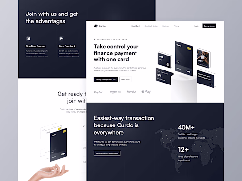Curdo - Credit Card and Banking Service Landing Page