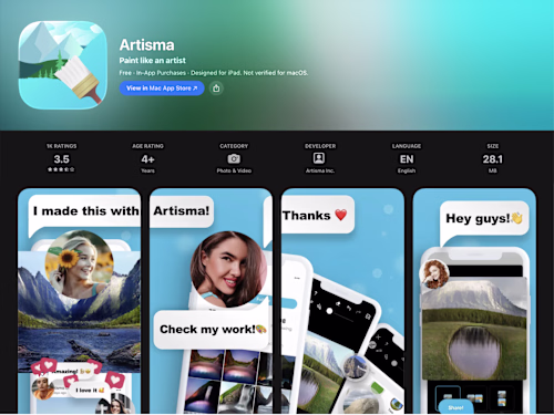 Artisma app
Artisma is a digital