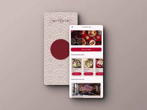 Mobile App for Japanese restaurant