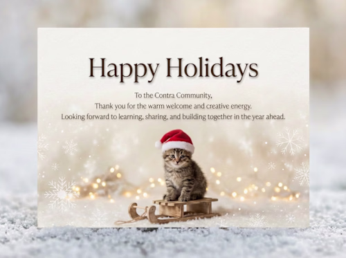 This holiday card was created with Lovart for the Contra Com...