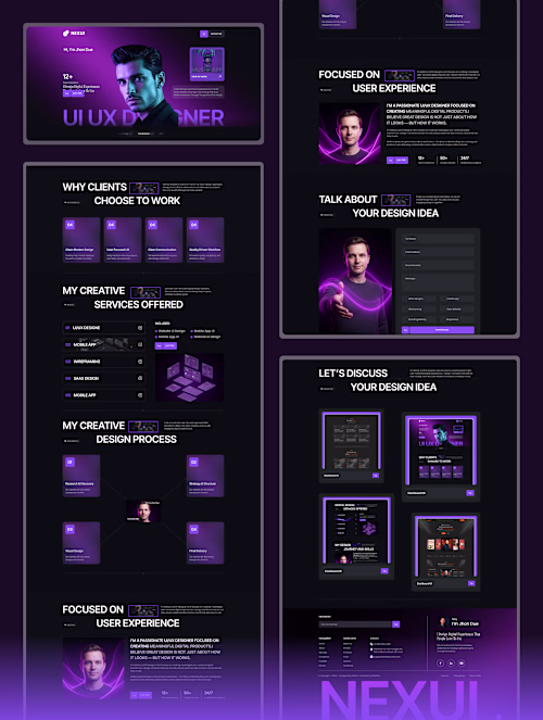 Portfolio — NexUI Design This project showcases a modern and...