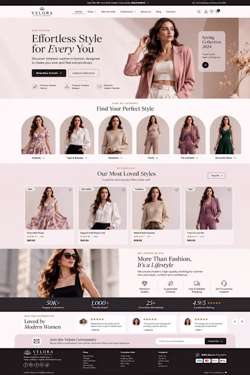 shopify E-commerce store design