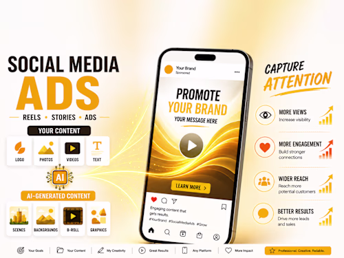 Social media ads with custom Ai generated visuals