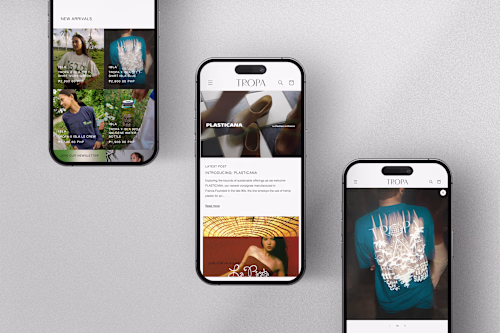 TROPA Store - UI/UX Design & Shopify Web Development