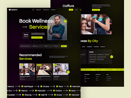 Salon Booking Website - Landing Page