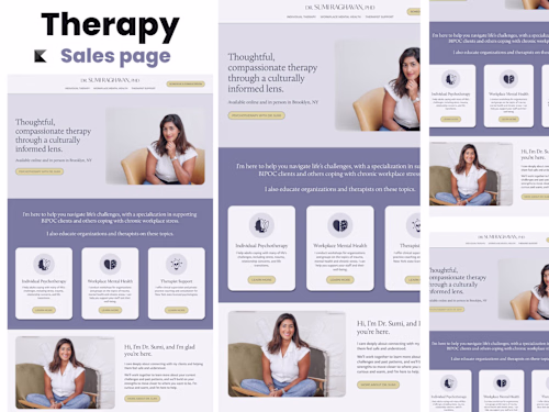 Trauma Therapy Sales Page Design
