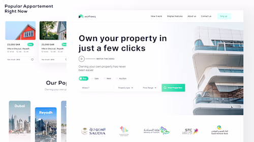 Watheeq Website Design: Intuitive Design Meets Dream Homes