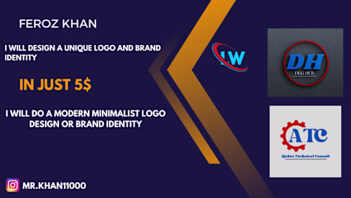 I will do a modern minimalist logo design or brand identity