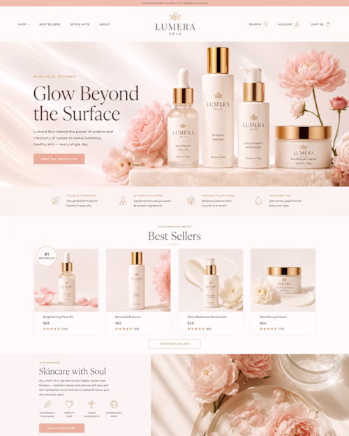 Premium Skincare — E-commerce Website