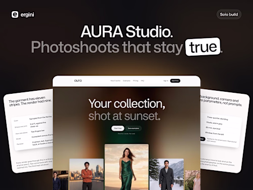 AURA Studio - AI fashion photoshoots that stay true