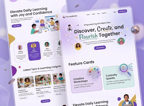 FutureMinds Engaging EdTech Landing Page