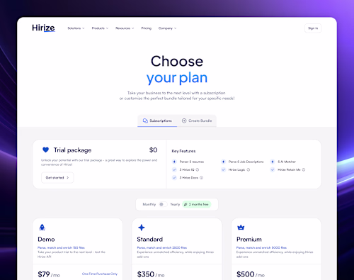 Hirize Website