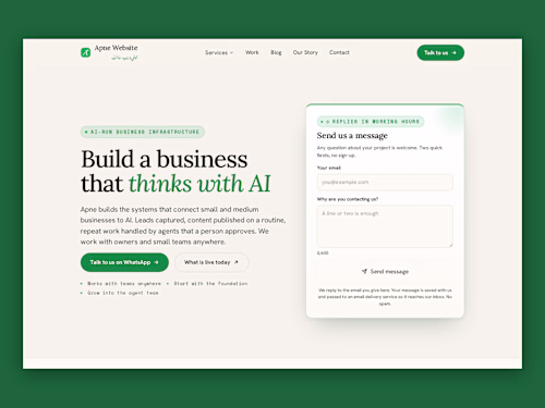 Apne Website: Bilingual Agency Site in English and Urdu