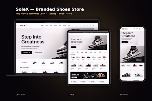 Responsive E-commerce UI/UX for a