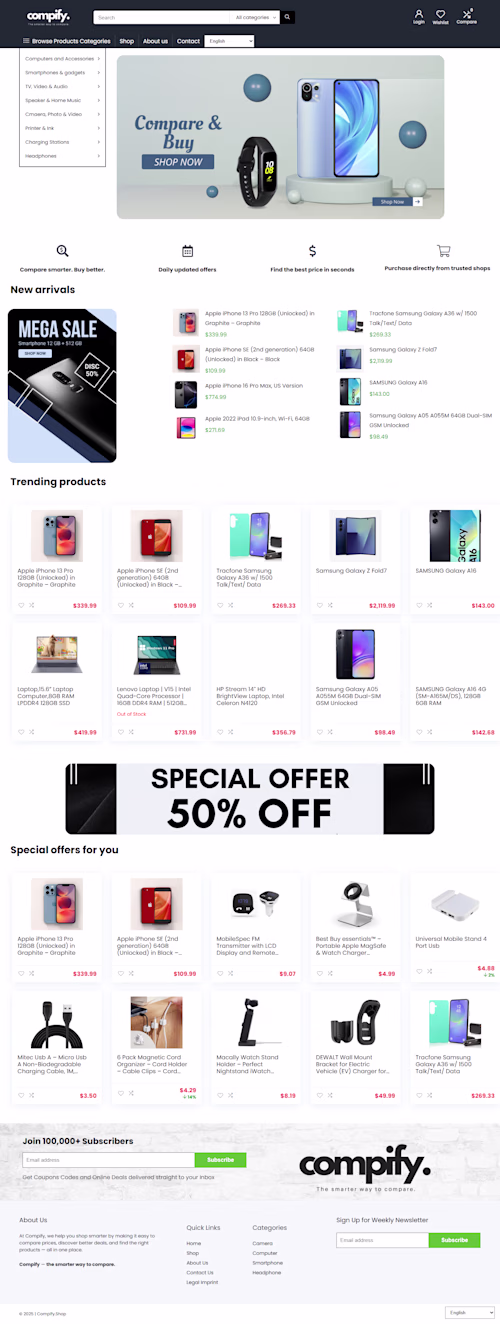 Compify – Price Comparison &
