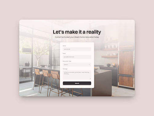 Renovations by Brady — Framer Website
