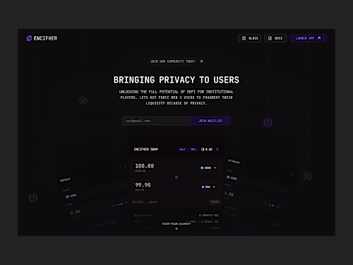 Encifher | Product Design | Web 3.0