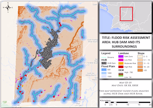 Performed flood risk assessment around
