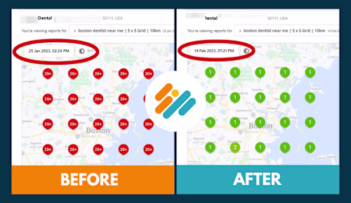 Local SEO Proof - Dentist in Boston, US (From Rank 20 to Rank 1)