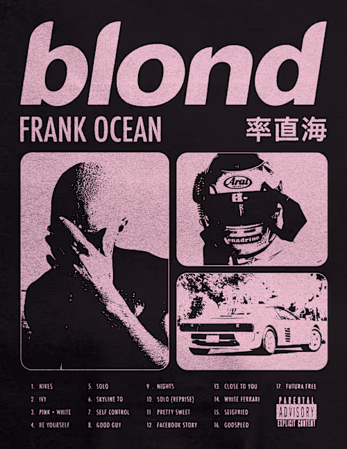 Music Poster Design : Frank Ocean