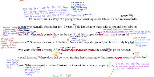 Editing for an anonymous author