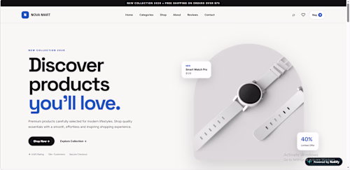 A modern e-commerce store designed