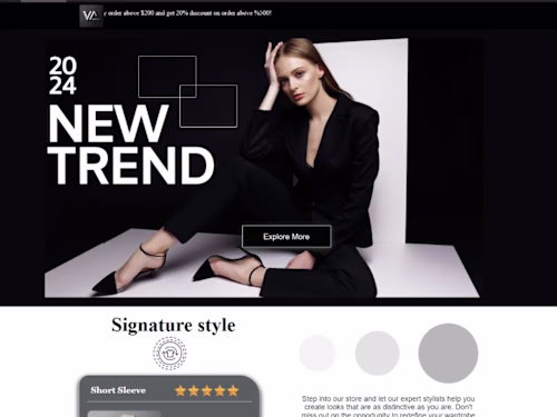 Viva Fashion Ecommerce Website Redesign