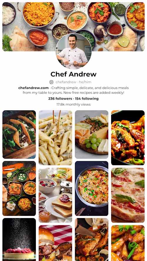 Pinterest Marketing Strategy for Chef