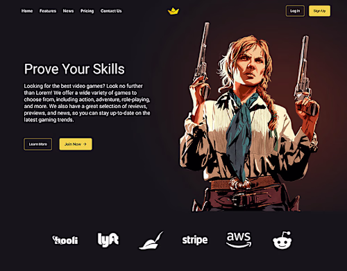Landing Page for Gaming Site | Behance