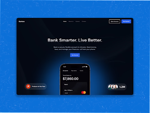 Fintech Hero Section Design