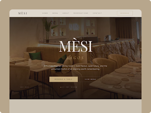 MÈSI Lagos Website Design