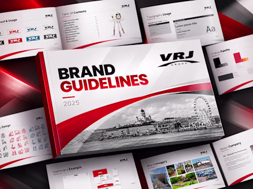 Multipage Brand Guideline Design for VRJ Construction Company