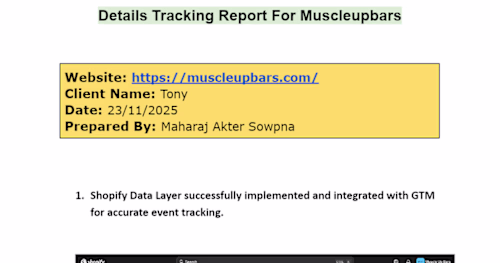 GA4 and Meta Tracking Implementation for Muscle Up Bars