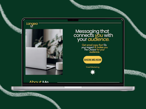 Landing Page Design For Email Copywriter