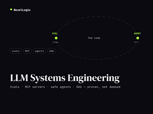 NovelLogic Labs — LLM Systems Engineering Templates