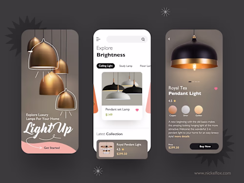 Enlightened Shopping App for Stylish Lamps