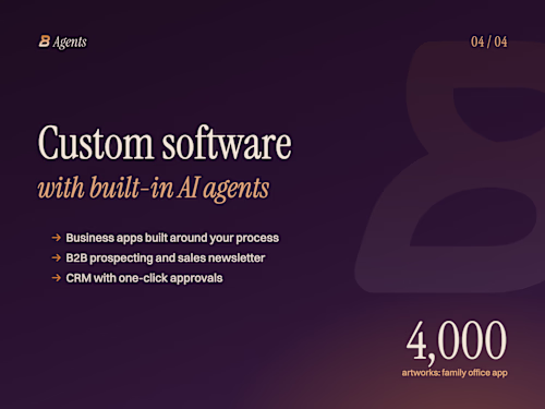 Custom business software with built-in