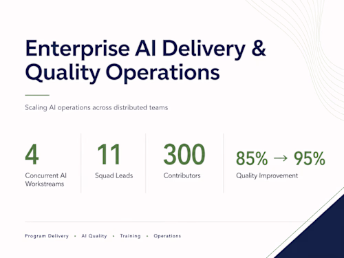 Enterprise AI Delivery & Quality Operations