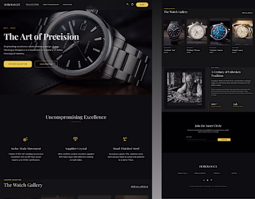 Luxury Watch Landing Page
A premium