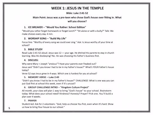 LESSON SAMPLES FOR G 4-12