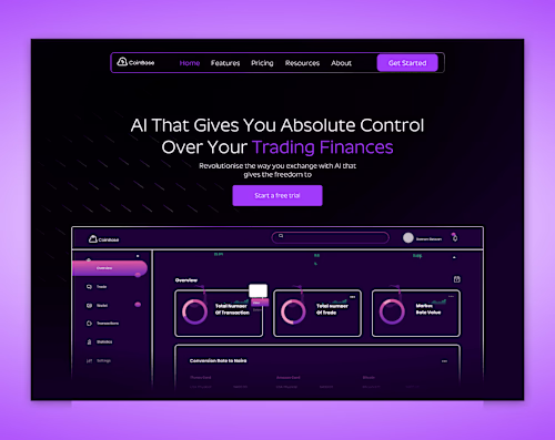 CoinBase SAAS Landing Page
